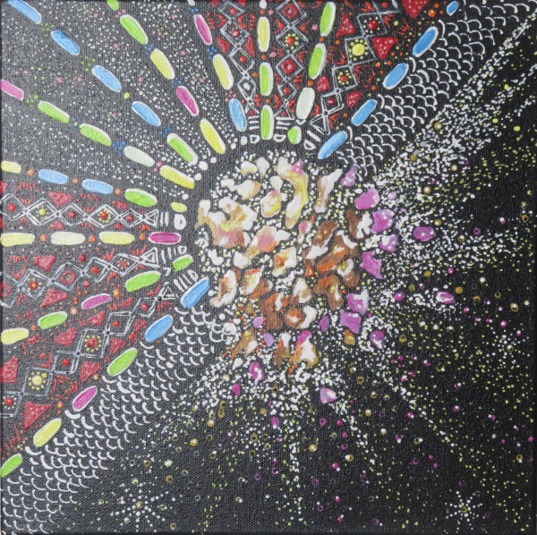 EXPLOSION COLORÉE 30 x 30 x 3,5 cm