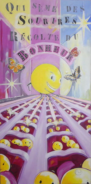 CULTIVE LE BONHEUR 50 x 100 x 3,5 cm