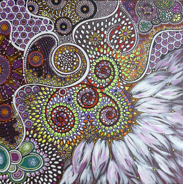 PLUMES 60 x 60x 3,5 cm