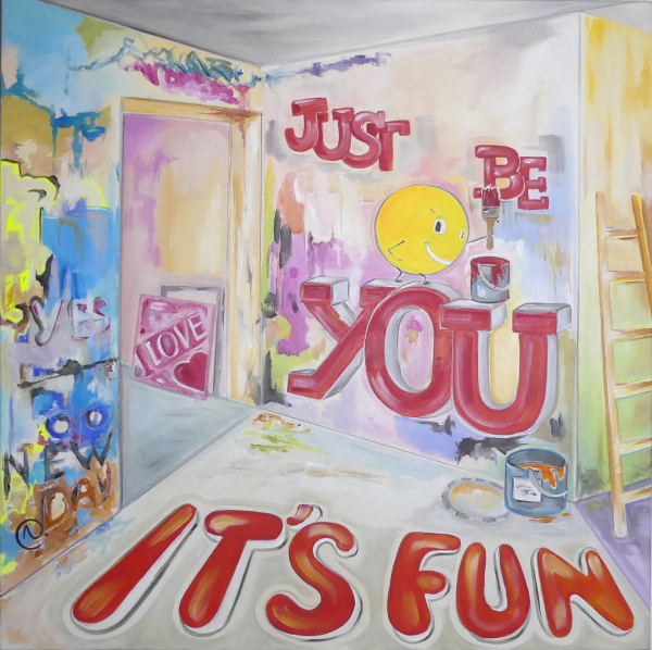 JUST BE YOU 80 X 80 X 3,5 cm