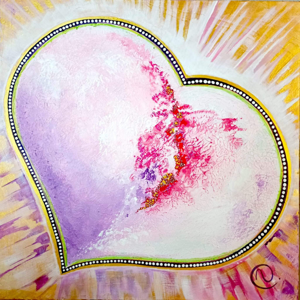 A COEUR OUVERT 40 x 40 x 3,cm NON DISPO