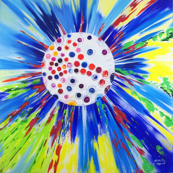 EXPLOSION 100 x 100 x 3 cm - VENDU