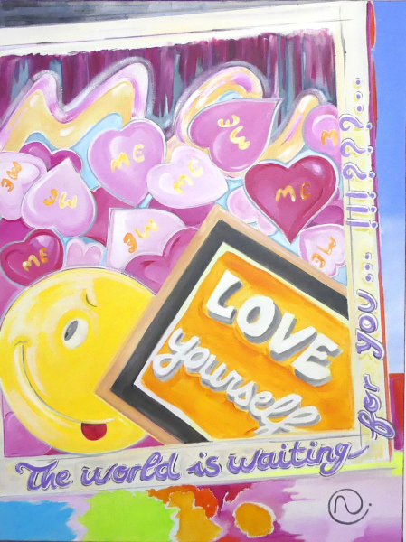LOVE YOURSELF 60 X 80 X 3,5 cm